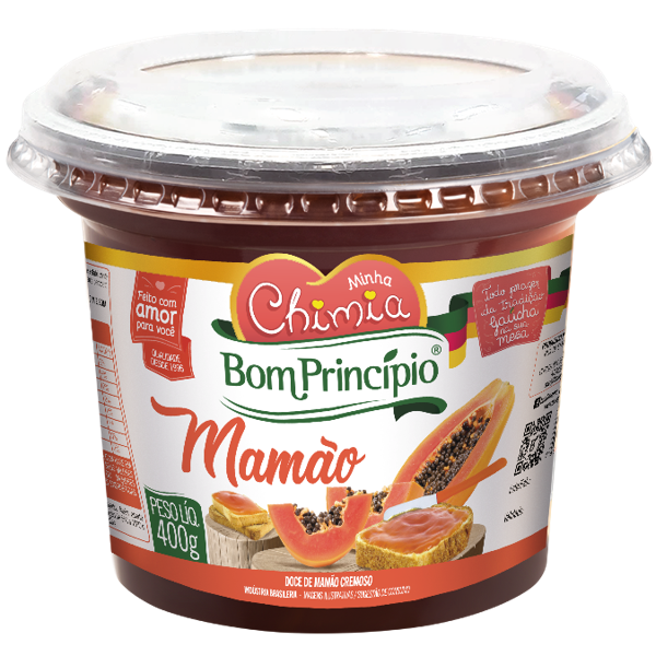 Doce De Frutas Bom Principio Mamao 400g