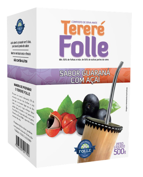 Erva Mate Tererê Guaraná Açaí Folle 500g