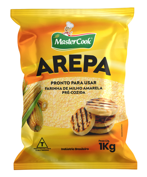 Farinha De Milho Amarela Arepa Mastercook 1kg