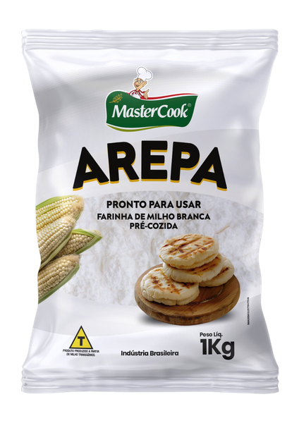 Farinha De Milho Branca Arepa Mastercook 1kg