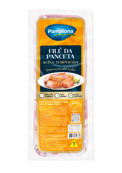 Filé De Panceta Suíno Temperado Pamplona Kg