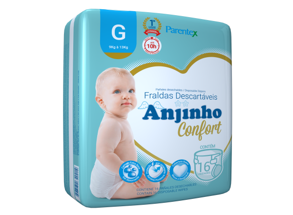 Fralda Anjinho Confort Dia Noite G. C/16