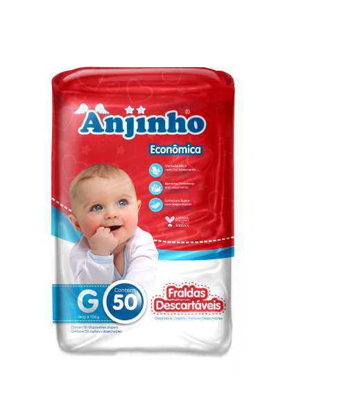 Fralda Anjinho Economica g C/50 Und