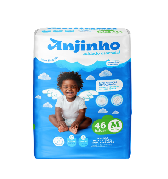 Fralda Anjinho Economica M C/46