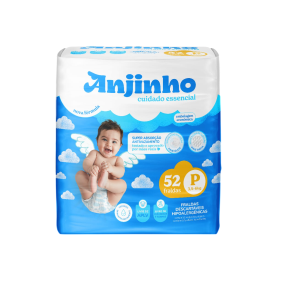 Fralda Anjinho Economica P C/52