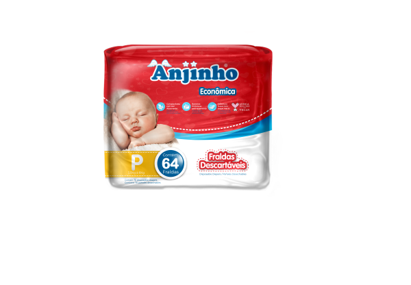 Fralda Anjinho Economica p C/64 Und