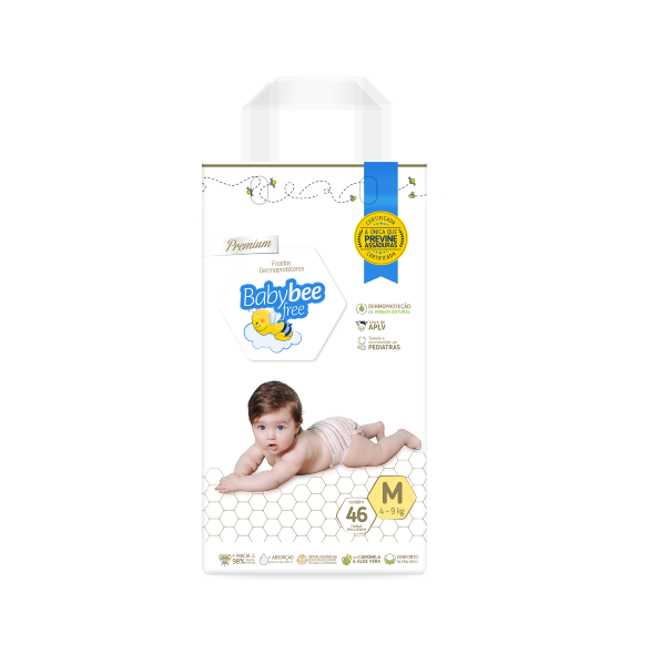 Fralda Baby Bee Dermoproteção m C/46
