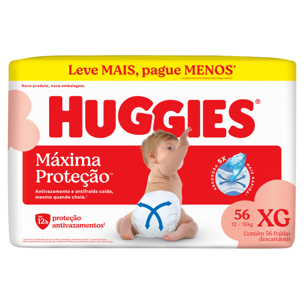 Fralda Huggies Supreme Care Hipzinha Tamanho Xg. C/56