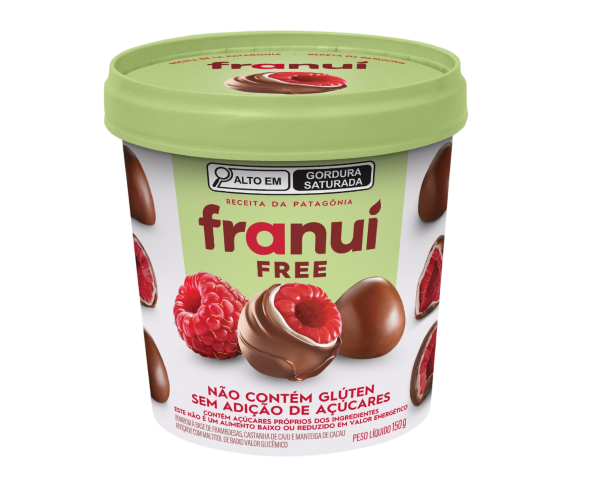 Franuí - Framboesas Congeladas Chocolate Zero Açúcar 150g (Importação Brasão)
