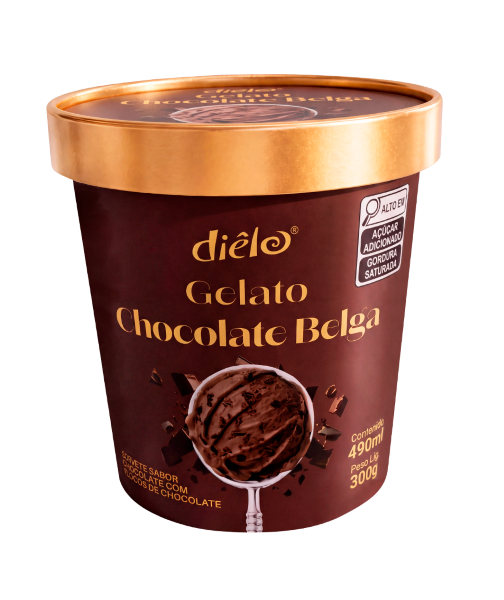 Gelato Chocolate Belga Diêlo 490ml