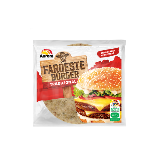 Hambúrguer Aurora Faroste Burguer 56g