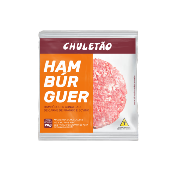 Hambúrguer Chuletão Bovino e Frango 90g