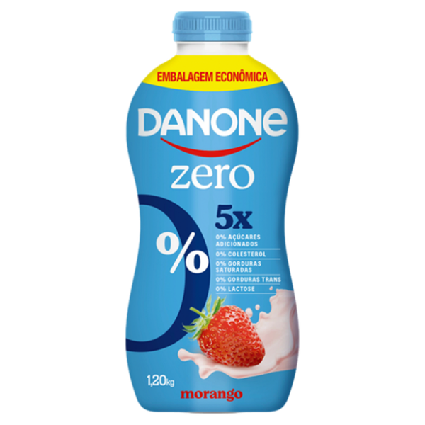 Iogurte Desnatado Morango Zero Lactose Danone 1,2L