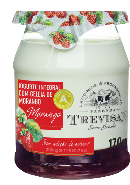 Iogurte Fazenda Trevisan Geléia Morango 170g
