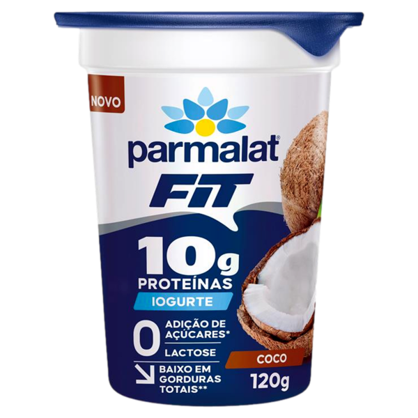 Iogurte Fit Parmalat Semi Desnatado Coco Zero Lactose 120g