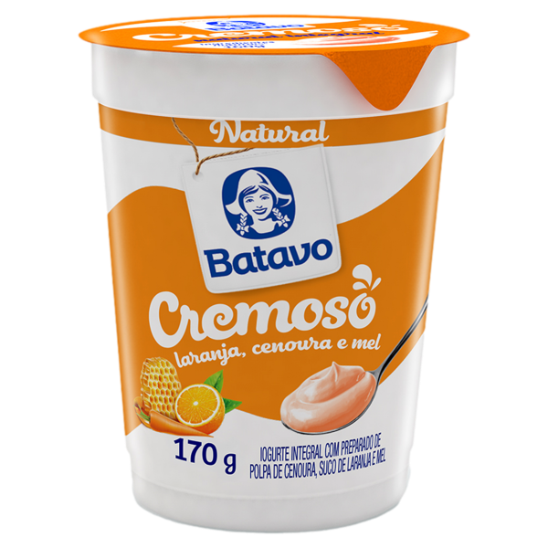 Iogurte Natural Batavo Lar/Cen/Mel 170gr
