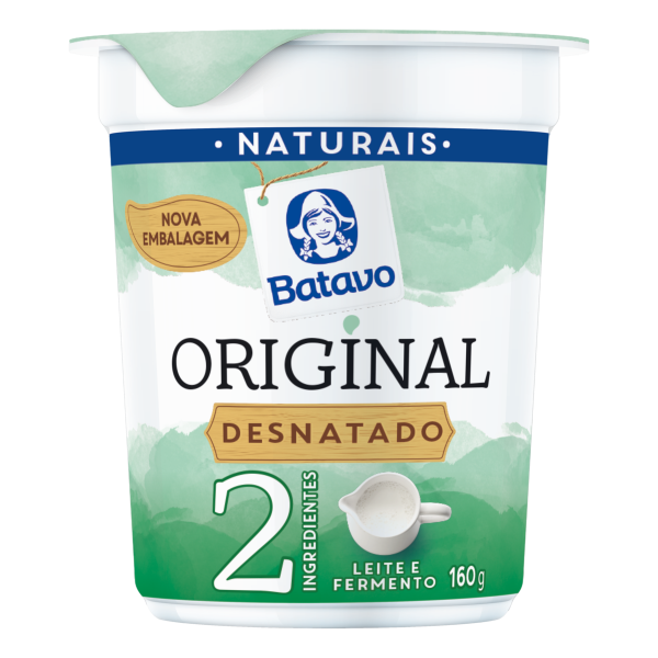 Iogurte Natural Desnatado Batavo 160g