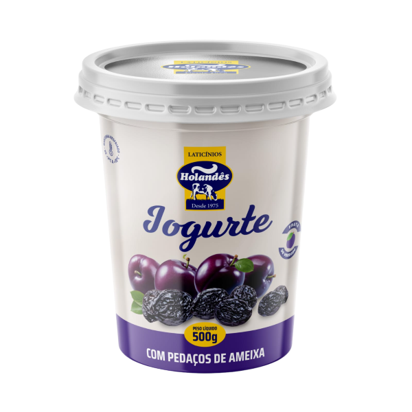 Iogurte Natural Integral Pedaços Ameixa Holandês 500gr