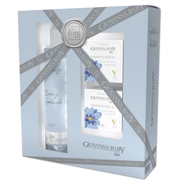 Kit Body Splash+ 2 Sabonetes Giovanna Baby Blue