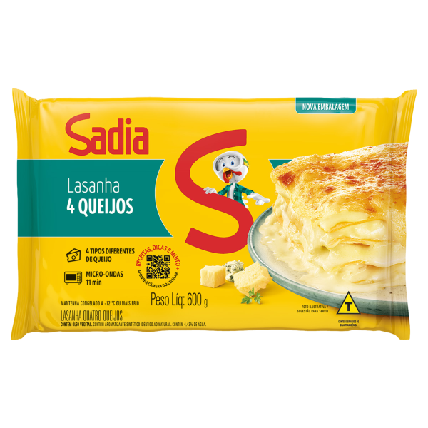 Lasanha Sadia 4 Queijos 600g