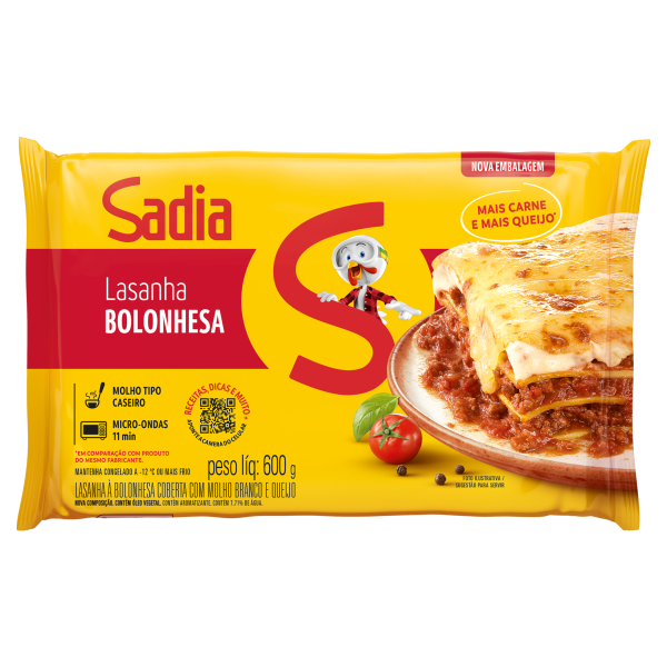 Lasanha Sadia Bolonhesa 600g