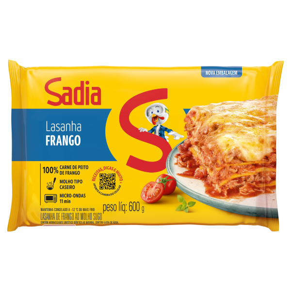 Lasanha Sadia Frango Ao Molho Sugo 600g
