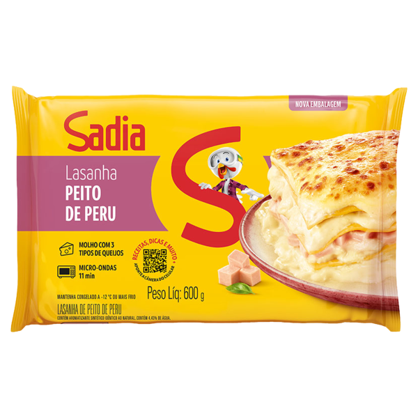 Lasanha Sadia Peito De Peru 600g