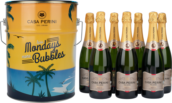 Lata Personalizada com 7 Espumantes Casa Perini Brut  750ml