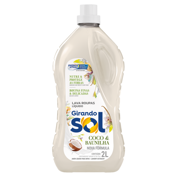 Lava Roupas Liquido Girando Sol Coco 2L