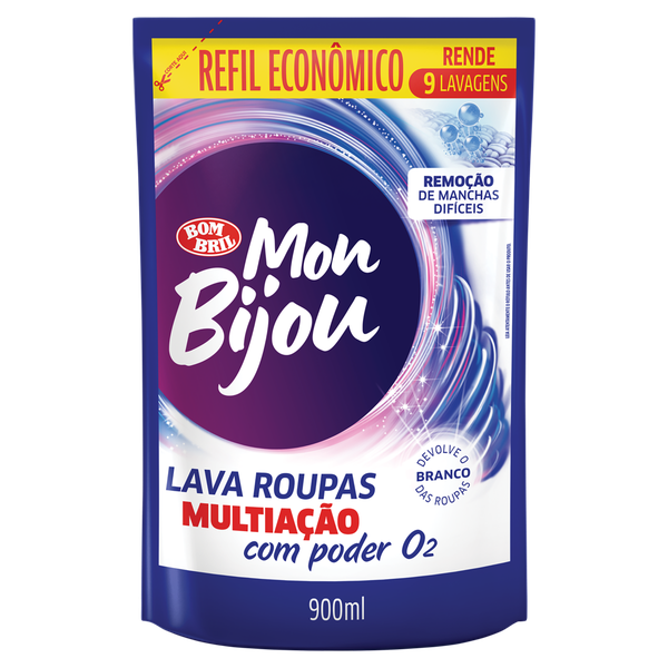 Lava Roupas Liquido Mon Bijou Azul 900ml