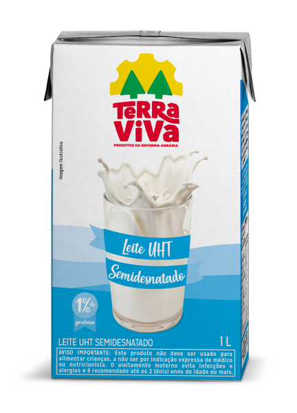 Leite Uht Terra Viva Semi Desnatado 1lt