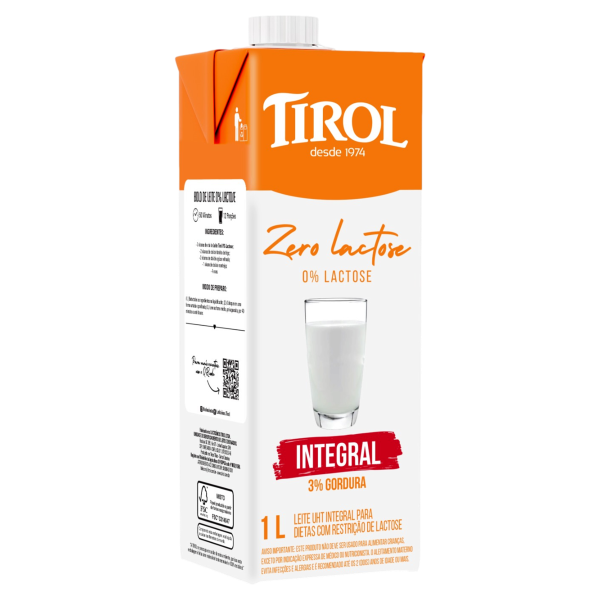 Leite Uht Tirol Zero Lactose Integral 1l