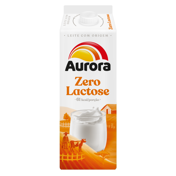 Leite UHT Zero Lactose Moderado Aurora 1L