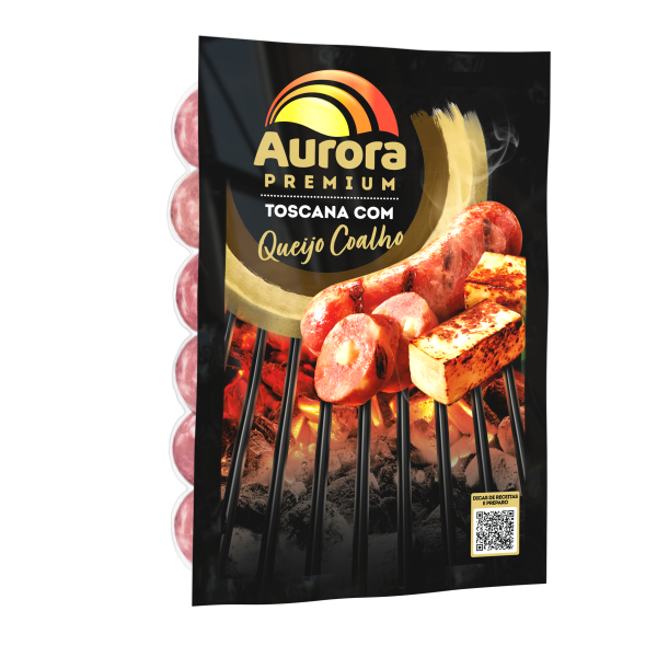 Linguica Aurora Com Queijo Coalho Premium 500g