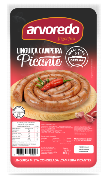 Linguiça Campeira Picante Resfriada Arvoredo 480g