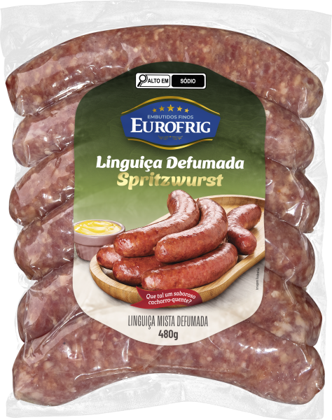 Linguiça Mista Defumada Spritzwurst Eurofrig 480g