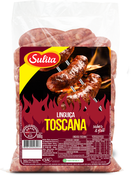 Linguiça Toscana Resfriada Sabor e Grill Sulita 600g