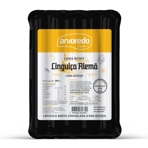 Linguica Alema C/Queijo Arvoredo 480g
