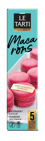 Macarons C/Recheio Framboesa Le Tarti 60g