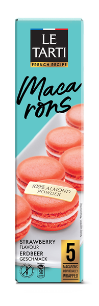 Macarons C/Recheio Morango Le Tarti 60g