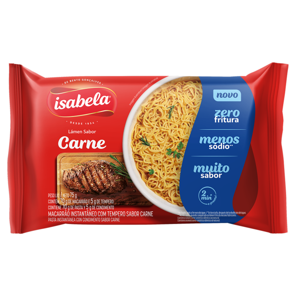 Macarrão Instantâneo Carne Isabela 75g