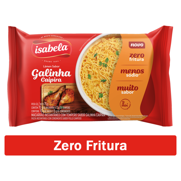 Macarrão Instantâneo Galinha Caipira Isabela 75g