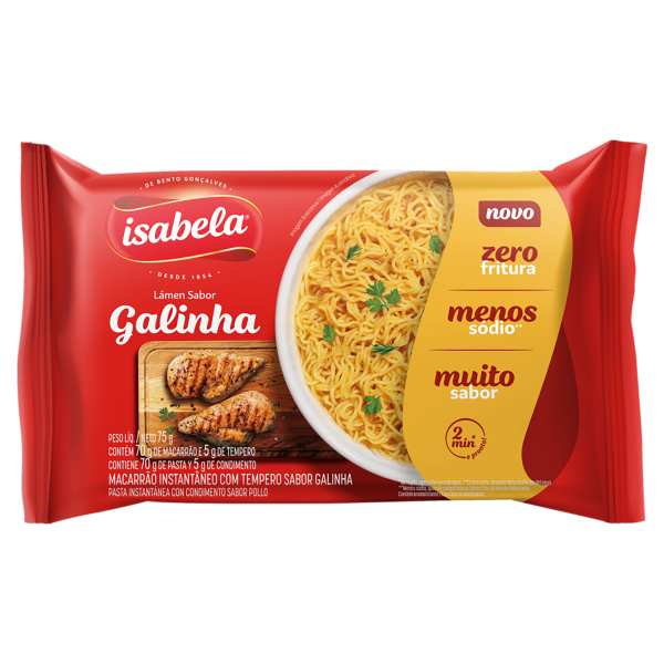 Macarrão Instantâneo Galinha Isabela 75g