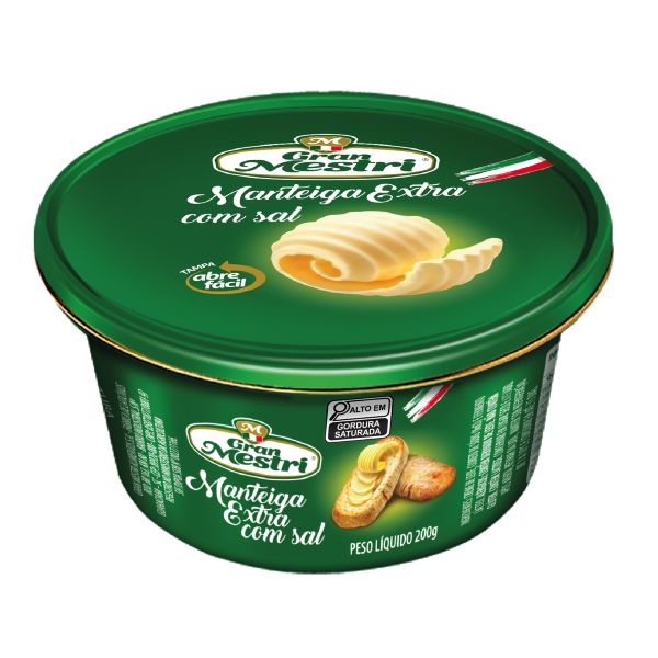 Manteiga Gran Mestri Com Sal Lata 200g