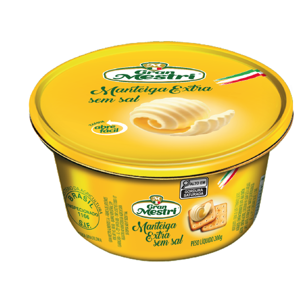 Manteiga Gran Mestri Sem Sal Lata 200g