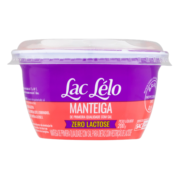 Manteiga Zero Lactose Lac Lelo 200g