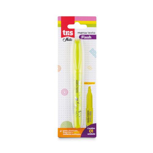 Marcador De Texto Amarelo Tris