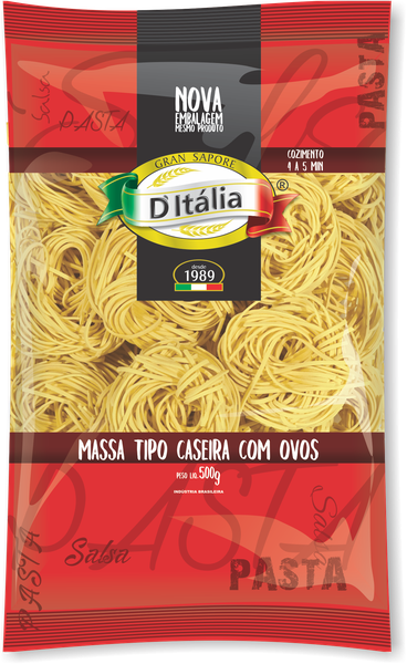 Massa Caseira D'itália Ninho Espaguete Pct 500g