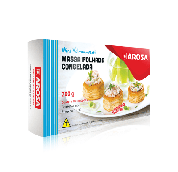 Massa Folhada Arosa Mini Vol-Au-Vent C/18und 200g