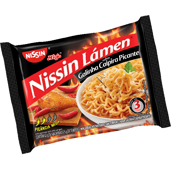 Massa Nissin Miojo Lamen Galinha Caipira Picante 85g